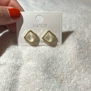 New clear stone earrings